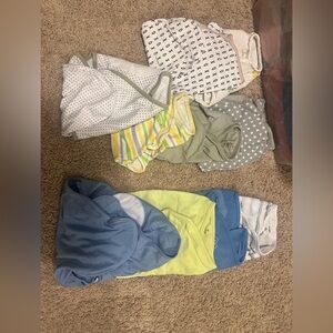 Assorted baby velcro swaddles 10p